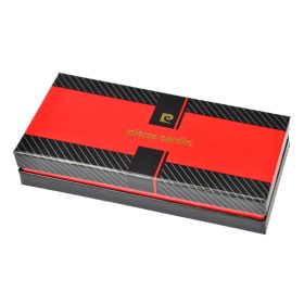    Pierre Cardin TILAK29 377 čierno-červené puzdro na dokumenty z hovädzej kože 15,5 x 6,5 x 1,8 cm