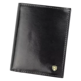    Rovicky TW-01-RVT čierna pánska peňaženka z hovädzej kože 8 x 10 cm