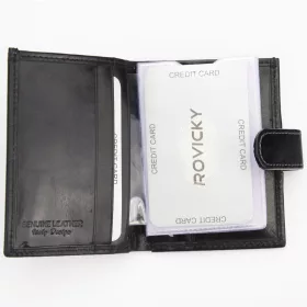    Rovicky TW-04-RVT RFID čierna pánska kožená aktovka 7,5 x 10 x 2 cm
