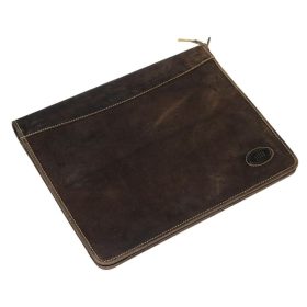    Hnedý kožený priečinok a držiak na spisy Giorgio Carelli