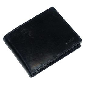    Tmavomodrá pánska kožená peňaženka Giorgio Carelli, RFID