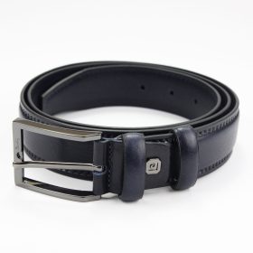    Pánsky opasok Pierre Cardin VNG 090 GF modrý z hovädzej kože 3,5 cm