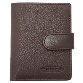  Výberový tmavohnedý kožený držiak na karty