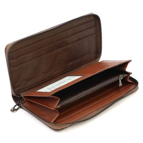    Cavaldi PX25-2-JZ hnedá dámska kožená peňaženka z koženého vlákna 19 x 9,5 cm