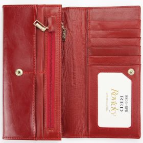    Rovicky 8805-BPR RFID červená dámska peňaženka z hovädzej kože 19 x 9 x 3,5 cm