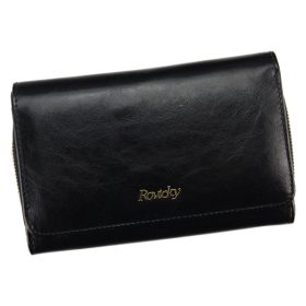   Rovicky 8806-BPR RFID čierna dámska peňaženka z hovädzej kože 16 x 10,5 x 4 cm
