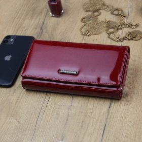   Gregorio PT-121 červená dámska kožená peňaženka 20 x 10 x 4 cm