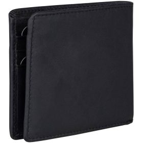    Čierny kožený držiak na karty Burkely PATCHI RFID, 10 × 8 cm