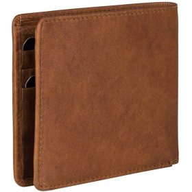    Čierny kožený držiak na karty Burkely PATCHI RFID, 10 × 8 cm