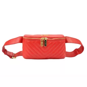    Pierre Cardin FRZ 1660 SAVAGE červená dámska kožená kabelka 22 x 11 x 7 cm