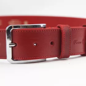    Pánsky opasok z hovädzej kože Pierre Cardin PSN 6210 modrý 4 cm