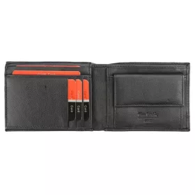    Čierna pánska kožená peňaženka Pierre Cardin s RFID ochranou, 12,5 × 9,5 cm