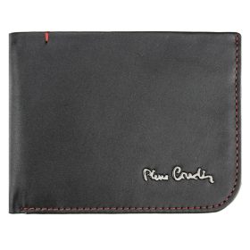    Pierre Cardin TILAK35 8806 čierno-červená pánska kožená peňaženka 12,5 x 9,5 cm