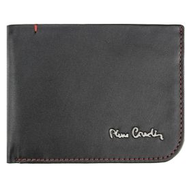    Pierre Cardin TILAK35 8806 čierno-červená pánska kožená peňaženka 12,5 x 9,5 cm