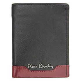    Pierre Cardin TILAK37 1810 RFID čierno-červená pánska peňaženka z hovädzej kože 8 x 10,5 cm