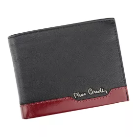    Pierre Cardin TILAK37 8804 čierno-červená pánska peňaženka z hovädzej kože 12,5 x 9,2 x 2 cm