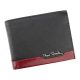 Pierre Cardin TILAK37 8806 RFID čierno-červená pánska peňaženka z hovädzej kože 12,5 x 9,5 x 2 cm