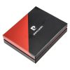 Pierre Cardin TILAK38 8805 RFID fekete-piros férfi bőr pénztárca 12.5 x 9.5 x 2 cm