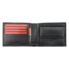Pierre Cardin TILAK38 8805 RFID fekete-piros férfi bőr pénztárca 12.5 x 9.5 x 2 cm