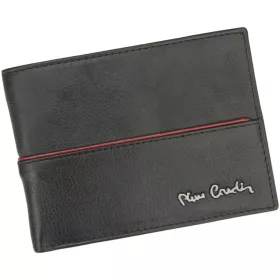    Pierre Cardin TILAK38 8806 RFID čierno-červená pánska peňaženka z hovädzej kože 12,5 x 9,5 x 2 cm