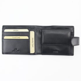   EL FORREST 2400-62 RFID čierno-červená pánska kožená peňaženka 12 x 10 x 2,5 cm