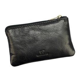    EL FORREST 6030-61 čierny kožený prívesok na kľúče 12 x 7,5 x 1 cm