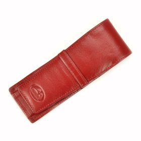    EL FORREST 865-47 červený kožený držiak na pero 15,5 x 5,5 x 2 cm