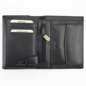    EL FORREST 859-67 RFID čierna pánska kožená peňaženka 10 x 13 x 2,5 cm