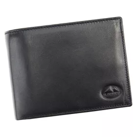    EL FORREST 892/A-67 RFID čierna pánska kožená peňaženka 12 x 9,5 x 2,5 cm