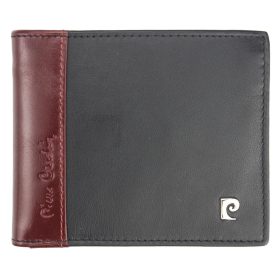    Pierre Cardin TILAK30 8824 čierno-červená pánska kožená peňaženka 11 x 9 cm