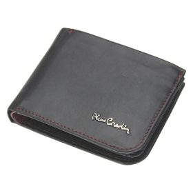    Pierre Cardin TILAK35 324 RFID čierno-červená pánska kožená peňaženka 12 x 9,5 cm