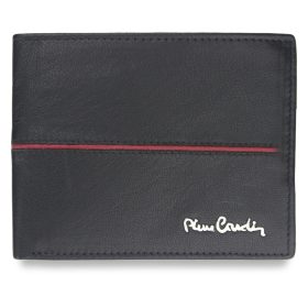    Pierre Cardin TILAK38 325 RFID čierno-červená pánska peňaženka z hovädzej kože 12 x 9,5 x 2,5 cm
