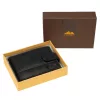  Pánska kožená peňaženka EL FORREST 851-61 s RFID čipom, čierna, 11 x 8 x 2,5 cm