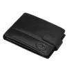  Pánska kožená peňaženka EL FORREST 851-61 s RFID čipom, čierna, 11 x 8 x 2,5 cm