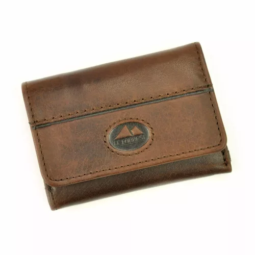  Pánska peňaženka EL FORREST 855-22 z hnedej hovädzej kože 9,5 x 6,8 x 2,3 cm