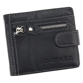    Jennifer Jones 5533 čierna pánska kožená peňaženka 11 x 9,5 x 2 cm