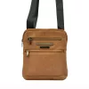  Pánska kožená taška na opasok Pierre Cardin LF08 6008 hnedá 22 x 26 x 6 cm