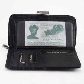    Jennifer Jones 5280-6 čierna dámska kožená peňaženka 17 x 9 x 3 cm