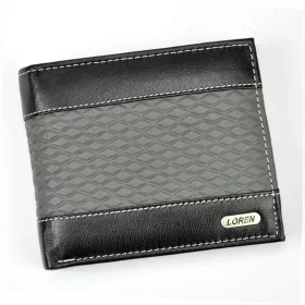    Pánska peňaženka Loren N992-DDG z čiernej hovädzej kože 12,8 x 10,5 x 2,5 cm