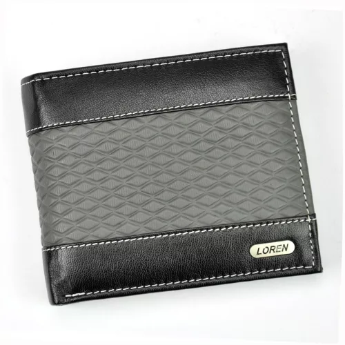  Pánska peňaženka Loren N992-DDG z čiernej hovädzej kože 12,8 x 10,5 x 2,5 cm