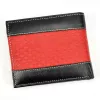  Pánska peňaženka Loren N992-DDG z hovädzej kože v čierno-červenej farbe 12,8 x 10,5 x 2,5 cm