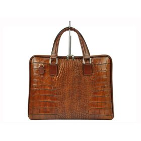    Camilla 777 COCO koňak dámska kožená aktovka 40 x 31 x 6 cm