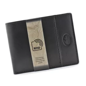    EL FORREST 892/A-61 RFID čierna pánska kožená peňaženka 12 x 9,5 cm