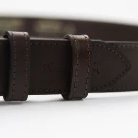    Pánsky opasok z hovädzej kože Pierre Cardin PSN 6207 modrý 3,5 cm
