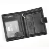  Pánska peňaženka Loren N4L-DDG z čiernej hovädzej kože 10,5 x 13,3 x 2,5 cm