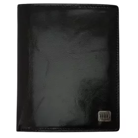    Čierna pánska kožená peňaženka Giorgio Carelli s RFID ochranou