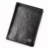  Pánska peňaženka Rovicky RV-7680056-9 čierna z hovädzej kože 9,5 x 12,5 x 2,8 cm