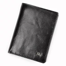    Pánska peňaženka Rovicky RV-7680056-9 čierna z hovädzej kože 9,5 x 12,5 x 2,8 cm