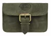 Starožitná kožená kabelka na opasok Greenburry, olivová