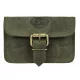  Starožitná kožená kabelka na opasok Greenburry, olivová